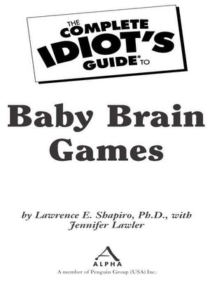 cover image of The Complete Idiot's Guide to Baby Brain Games